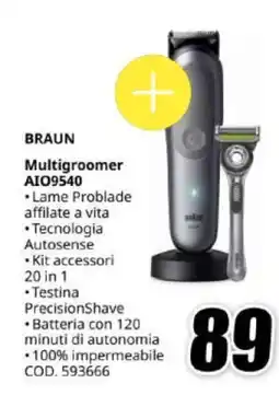 MediaWorld BRAUN Multigroomer AIO9540 offerta