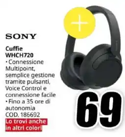 MediaWorld Sony Cuffie WHCH720 offerta