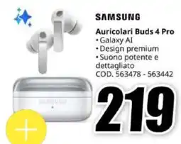 MediaWorld Samsung Auricolari Buds 4 Pro offerta
