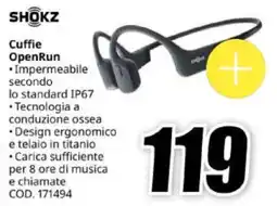 MediaWorld Shokz Cuffie OpenRun offerta