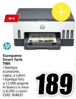 MediaWorld Hp Stampante Smart Tank 7005 offerta