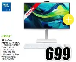 MediaWorld Acer All in One Aspire C27A-GRPL offerta