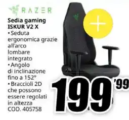 MediaWorld Sedia gaming ISKUR V2 X offerta