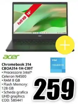 MediaWorld Acer Chromebook 314 offerta