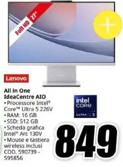 MediaWorld Lenovo All in One IdeaCentre AIO offerta
