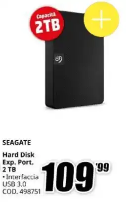 MediaWorld Seagate Hard Disk Exp. Port. 2 TB offerta