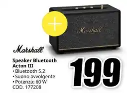 MediaWorld Marshall Speaker Bluetooth Acton III offerta