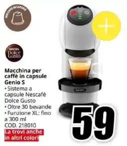 MediaWorld Macchina per caffè in capsule Genio S offerta