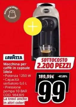 MediaWorld Macchina per caffè in capsule Idola offerta