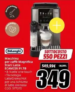 MediaWorld Macchina per caffè Magnifica Start Latte DeLonghi offerta