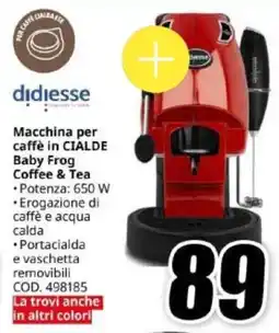 MediaWorld Macchina per caffè in cialde Baby Frog Coffee & Tea offerta