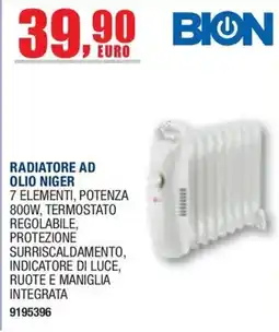 Bricofer Radiator ad olio niger Bion offerta