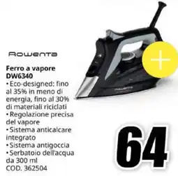 MediaWorld Rowenta Ferro a vapore DW6340 offerta