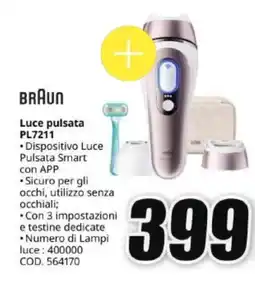 MediaWorld Braun Luce pulsata PL7211 offerta
