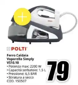 MediaWorld Ferro Caldaia Vaporella Simply offerta