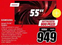 MediaWorld Samsung Smart TV 55'' 55S85H offerta