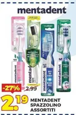 Ni Hao Market Mentadent spazzolino assortiti offerta