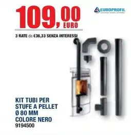 Bricofer Kit tubi per stufe a pellet Europrofil offerta