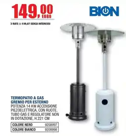 Bricofer Termopatio a gas Bion offerta