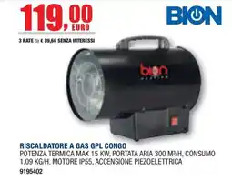 Bricofer Riscaldatore a gas GPL Congo Bion offerta