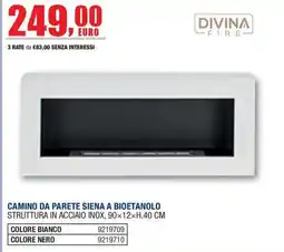 Bricofer Camino da parete Siena a bioetanolo offerta