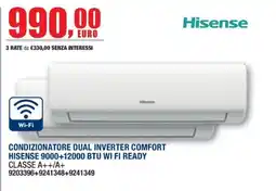 Bricofer Condizionatore dual inverter comfort hisense offerta