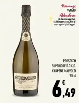 Conad Tuday Prosecco Superiore D.O.C.G. Carpenè Malvolti offerta
