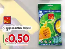 D'Italy Guanti in lattice felpato Puli offerta