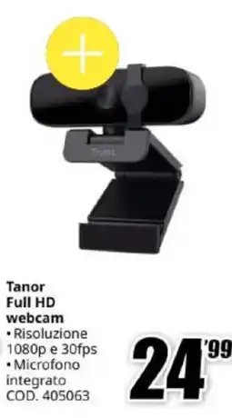 MediaWorld Tanor Full HD webcam offerta