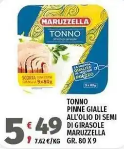 Vivo Supermercati Tonno pinne gialle all'olio di semi di girasole Maruzzella offerta