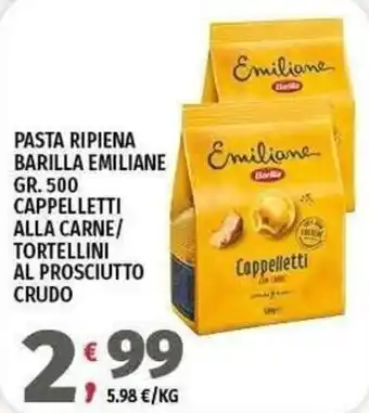 Pasta ripiena Barilla Emiliane Cappelletti alla carne