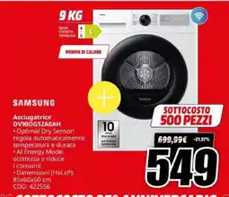 MediaWorld Samsung Asciugatrice offerta