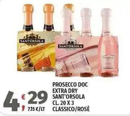 Vivo Supermercati Prosecco Doc Extra Dry Sant'Orsola offerta