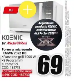 MediaWorld Forno a microonde KOENIC offerta