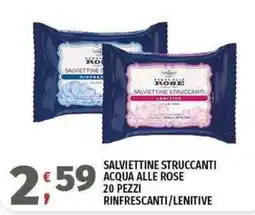 Vivo Supermercati Salviettine struccanti acqua alle rose offerta