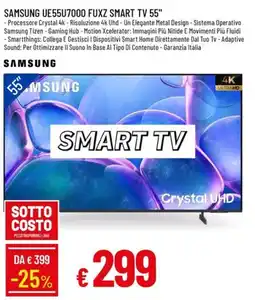 IperFamila Samsung UE55U7000 FUXZ Smart TV 55" offerta