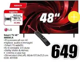MediaWorld LG Smart TV 48" offerta