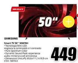 MediaWorld Samsung Smart TV 50" 50M70H offerta