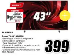 MediaWorld Samsung Smart TV 43" 43M70H offerta