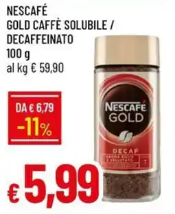 IperFamila Nescafé Gold caffè decaffeinato offerta