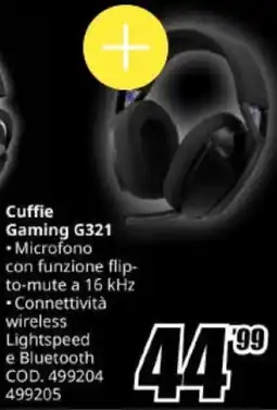 MediaWorld Cuffie Gaming G321 offerta
