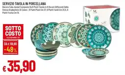 IperFamila Servizio tavola in porcellana Cala Jondal offerta