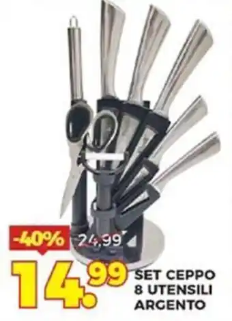 Set Ceppo 8 utensili argento