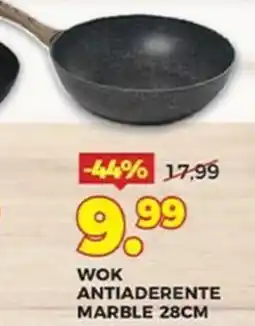 Ni Hao Market Wok antiaderente marble 28cm offerta