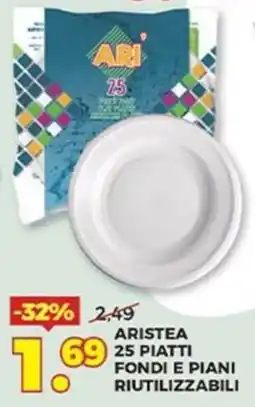 Ni Hao Market Aristea 25 piatti fondi e piani riutilizzabili offerta