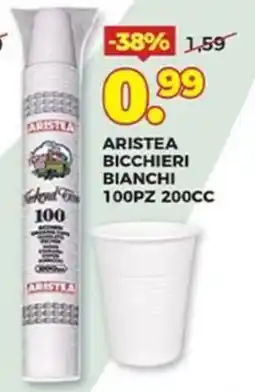 Ni Hao Market Aristea bicchieri bianchi offerta