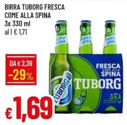 IperFamila Birra Tuborg fresca come alla spina offerta