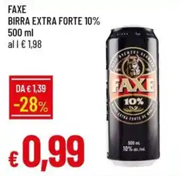 IperFamila Faxe birra extra forte 10% offerta