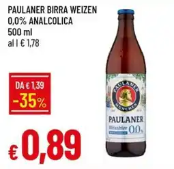 IperFamila Paulaner birra weizen offerta