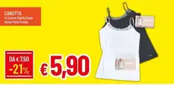IperFamila Canotta in cotone elasticizzato bordo pizzo freddy offerta